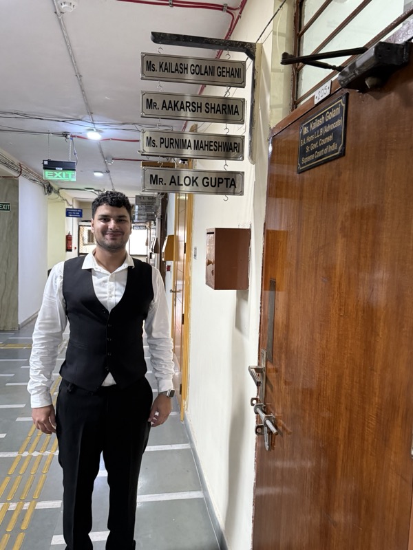 Aakarsh Sharma at Delhi High Court Chamber